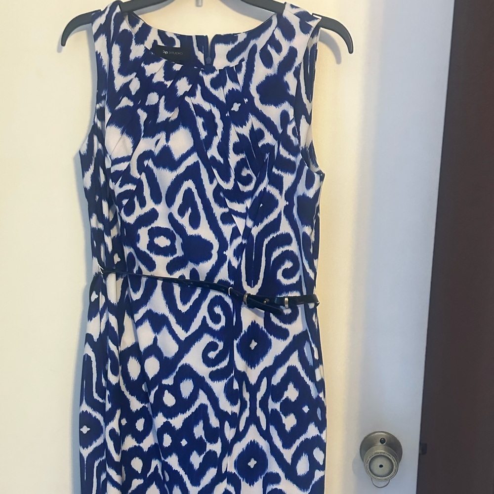 AB Studios size 14, blue/white pattern. Never worn.